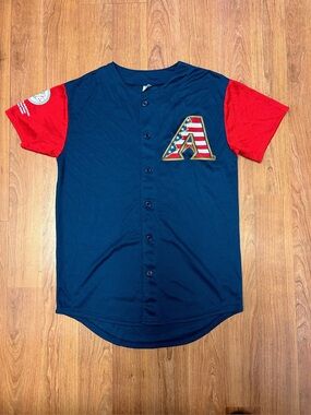 Arizona Diamondbacks Jersey - Unisex Adult Sports Jersey GIVE BACK, Size S, Tide